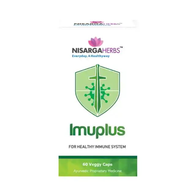 Nisarga Herbs Imuplus Veggie Caps (1 Bottle of 60 vegicaps)