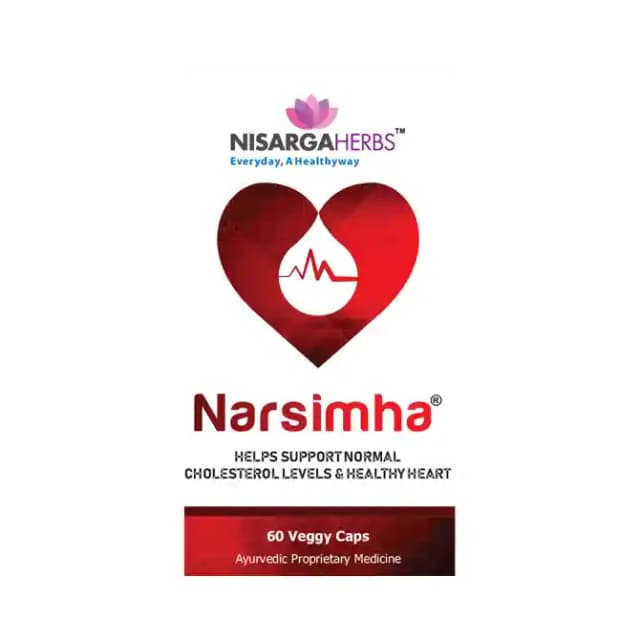 Nisarga Herbs Narsimha Veggie Caps (1 Bottle of 60 vegicaps)