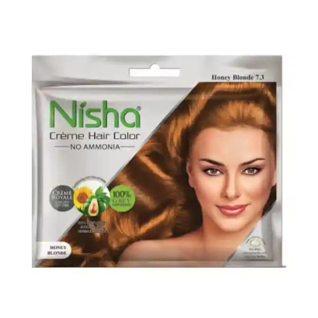 Nisha Creme Hair Color Honey Blonde (1 Packet Of 40 gm Cream)
