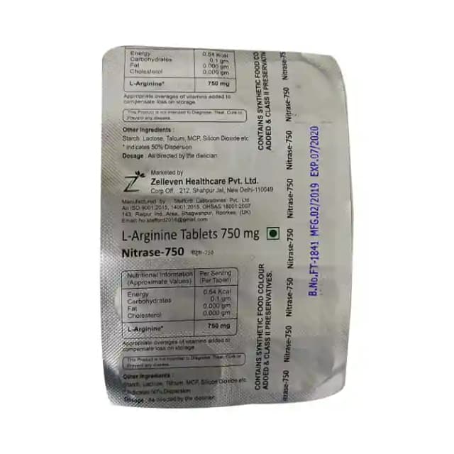 Nitrase 750 (1 Strip Of 10 tablets)