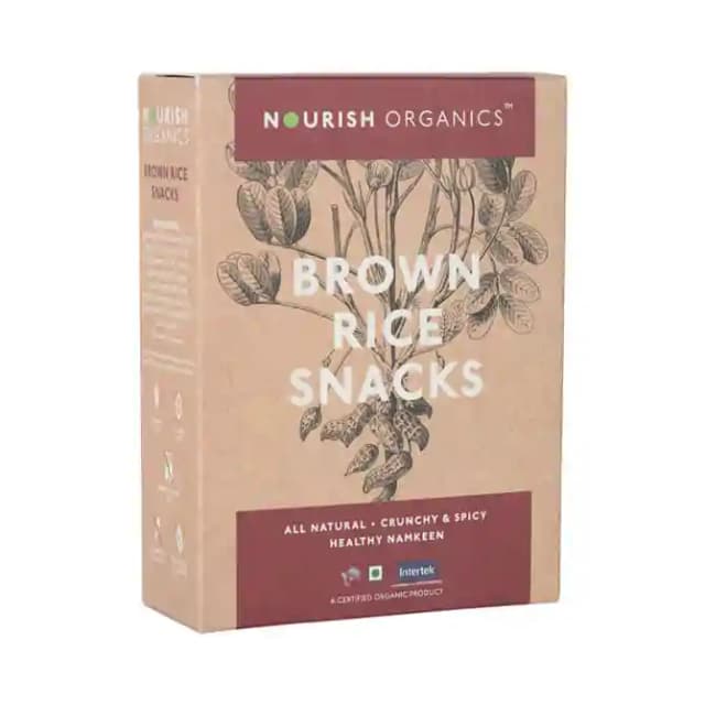 Nourish Organics Brown Rice Snacks (1 Box Of 150 gm Snacks)