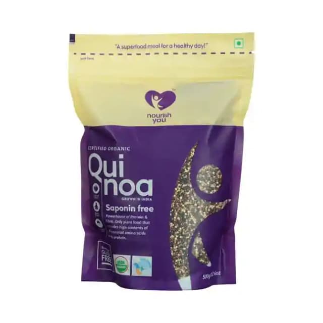 Nourish You Organic Tricolour Quinoa (1 Packet Of 500 gm Seeds)