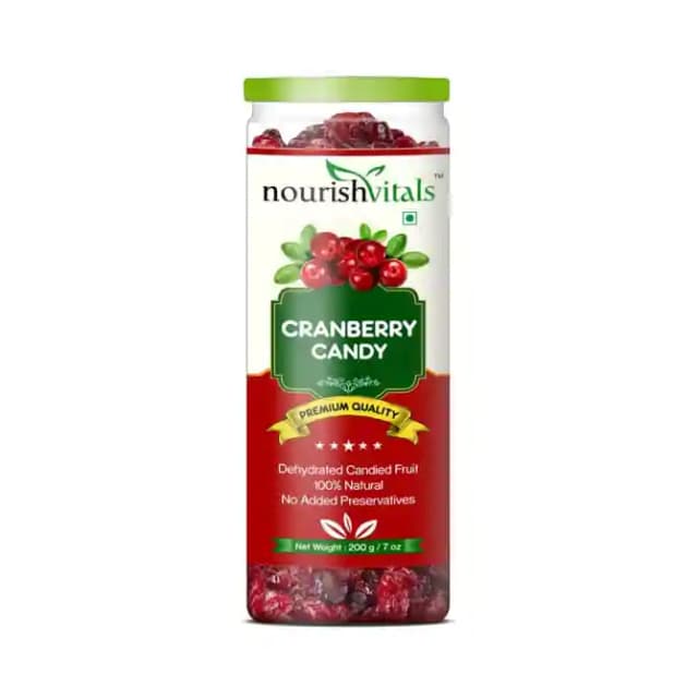 NourishVitals Cranberry Candy (1 Jar Of 200 gm Candy)