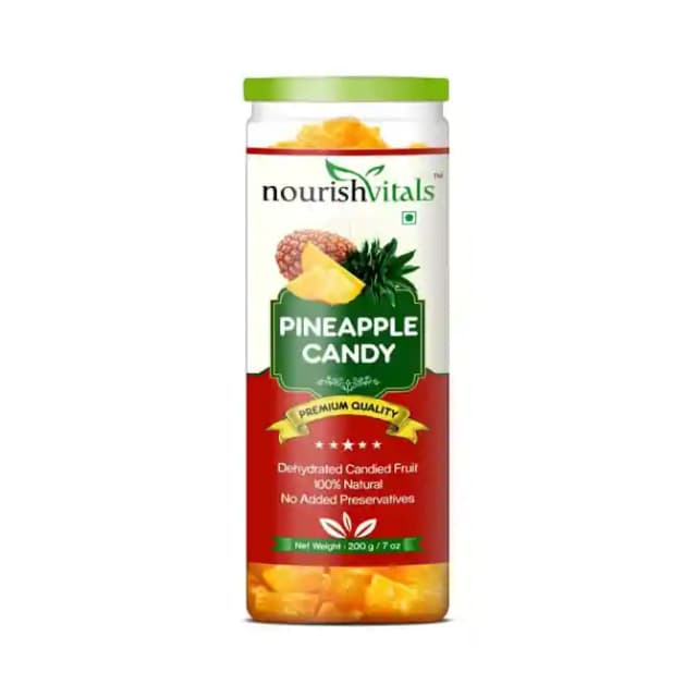 NourishVitals Pineapple Candy (1 Jar Of 200 gm Candy)