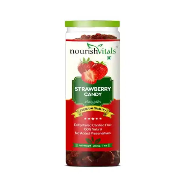 NourishVitals Strawberry Candy (1 Jar Of 200 gm Candy)
