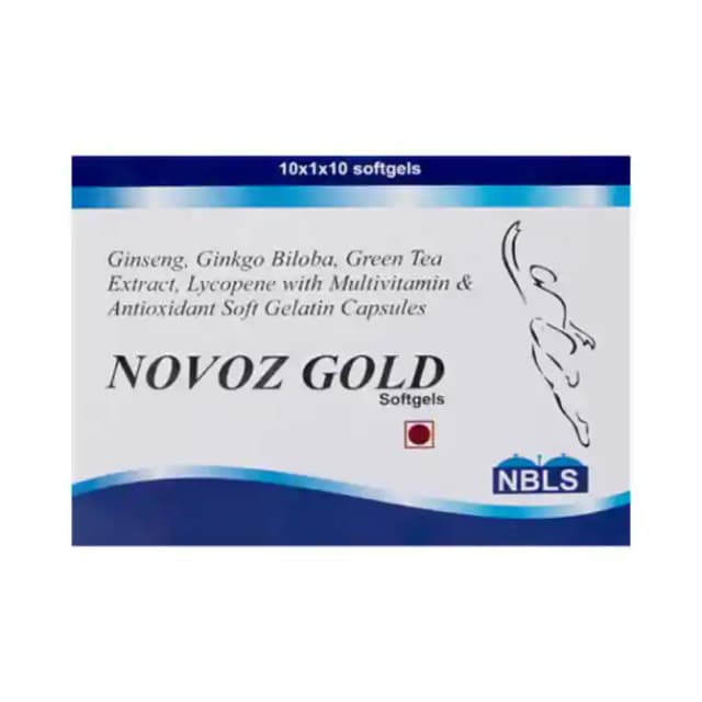 Novoz Gold Softgels (1 Strip Of 10 soft gelatin capsules)