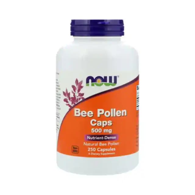 NOW Foods Bee Pollen Caps 500mg (1 Bottle of 250 capsules)