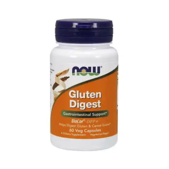 NOW Foods Gluten Digest Veg (1 Bottle of 60 capsules)