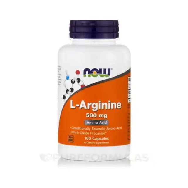 NOW Foods L Arginine 500mg (1 Bottle of 100 capsules)