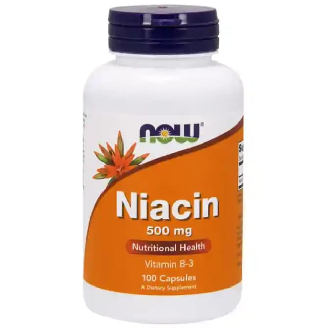 NOW Foods Niacin 500mg (1 Bottle of 100 capsules)