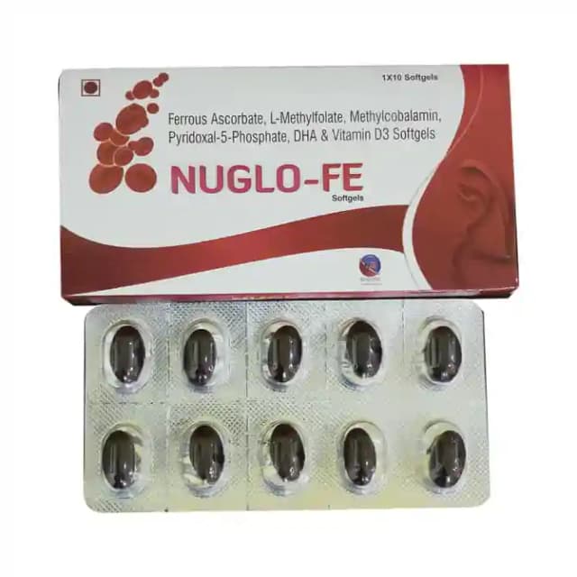 Nuglo FE Softgels (1 Strip Of 10 soft gelatin capsules)