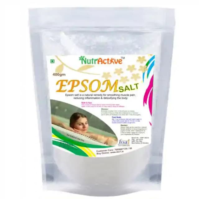NutrActive Epsom Salt (1 Packet Of 400 gm Powder)