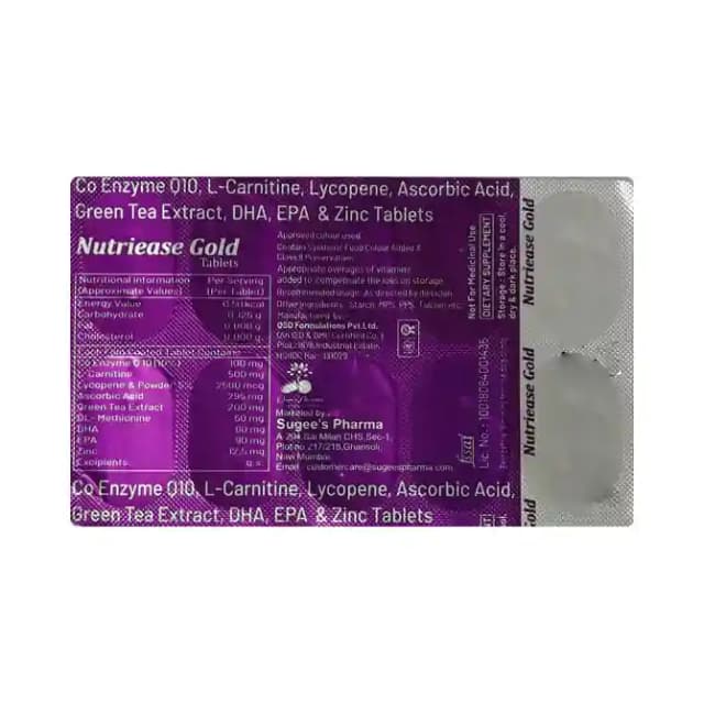 Nutriease Gold (1 Strip Of 10 tablets)