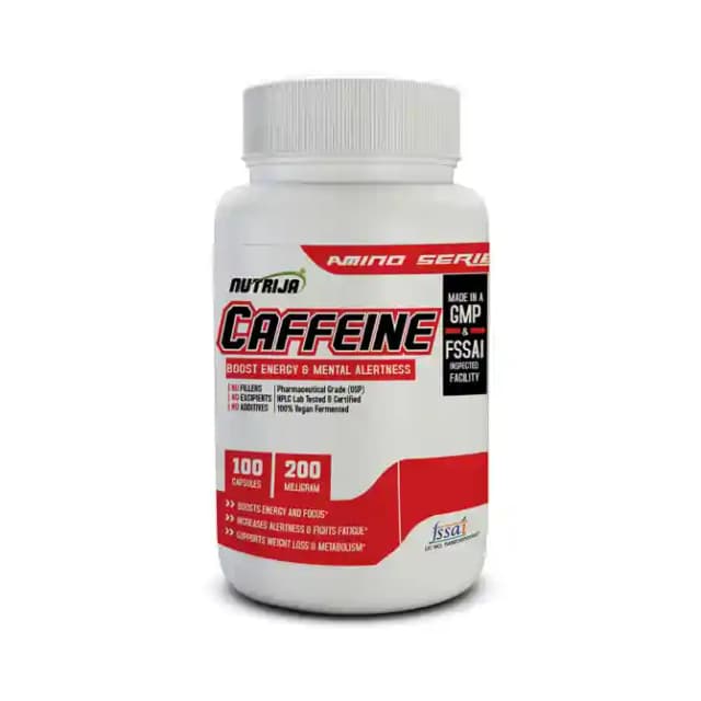 Nutrija Caffeine 200mg (1 Bottle of 100 capsules)