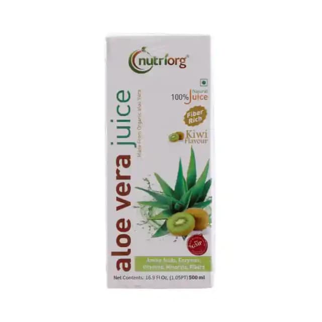 Nutriorg Aloe Vera Juice Kiwi (1 Bottle of 500 ml Juice)