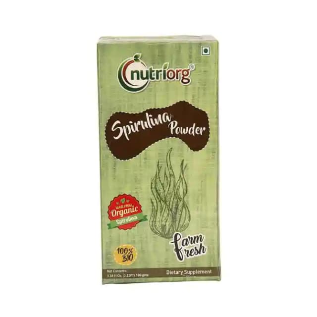 Nutriorg Spirulina Powder (1 Bottle of 100 gm Powder)