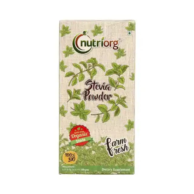 Nutriorg Stevia Leaf Powder (1 Bottle of 150 gm Powder)