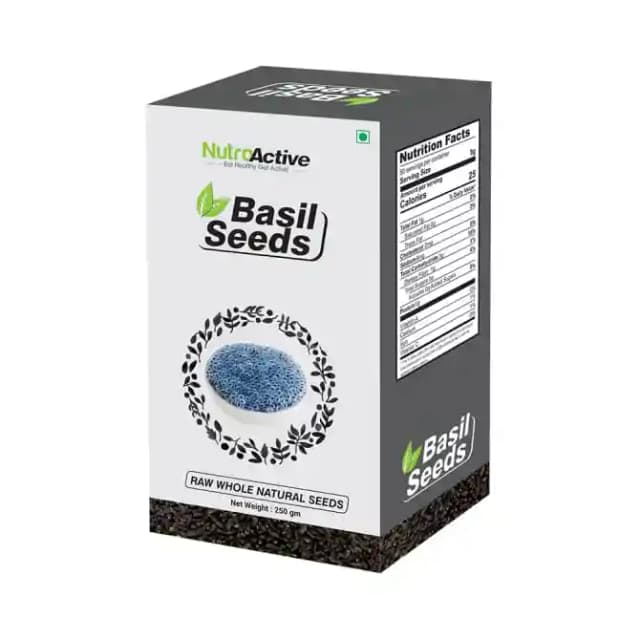 NutroActive Basil Seeds (1 Box Of 250 gm Seeds)