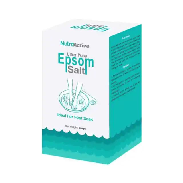 NutroActive Ultra Pure Epsom Salt (1 Box Of 350 gm Powder)