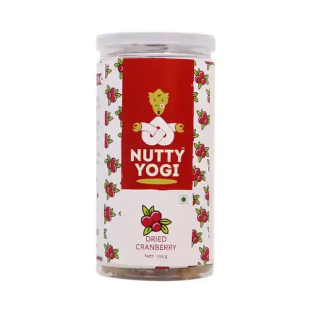 Nutty Yogi Dried Cranberry (1 Jar Of 100 gm Dry Fruits)