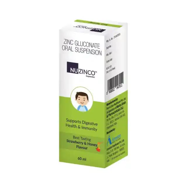 Nuzinco Suspension Strawberry & Honey (1 Bottle of 60 ml Suspension)