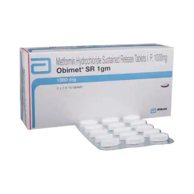 Obimet SR 1gm (15 tablets sr in 1 strip)