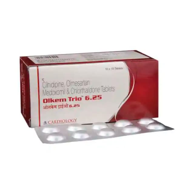 Olkem Trio 6.25 (10 tablets in 1 strip)