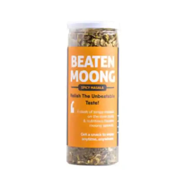 Omay Foods Moong Spicy Masala Beaten (1 Jar Of 140 gm Snacks)
