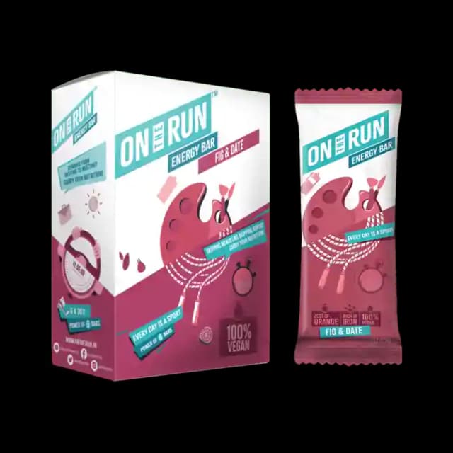 On The Run Energy Bar Fig and Date (1 Box Of 6 bars)