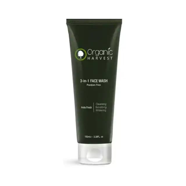 Organic Harvest 3 in 1 Face Wash (1 Tube Of 100 gm Face Wash)