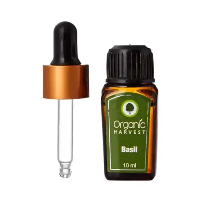 Organic Harvest Basil Essential Oil (1 Bottle of 10 ml Oil)