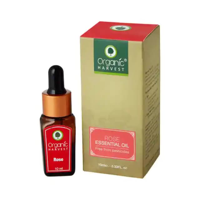 Organic Harvest Rose Essential Oil (1 Bottle of 10 ml Oil)
