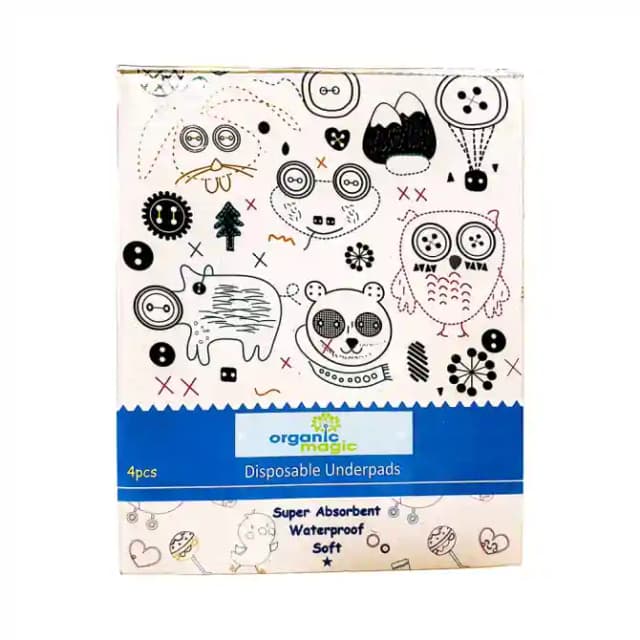 Organic Magic Disposable Underpads (1 Box Of 4 pads)