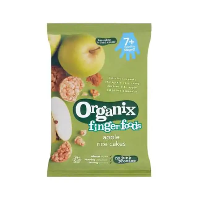 Organix Finger Foods Rice Cakes Apple (1 Packet Of 50 gm Snacks)