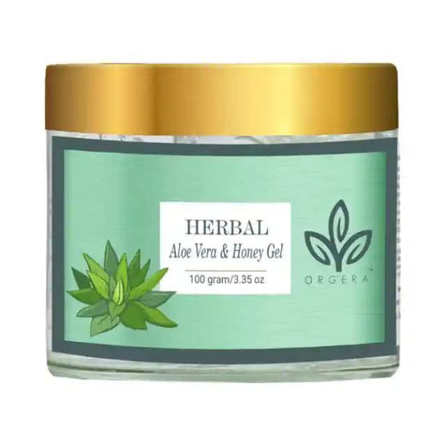 Orgera Herbal Aloe Vera and Honey Gel (1 Jar Of 100 gm Gel)