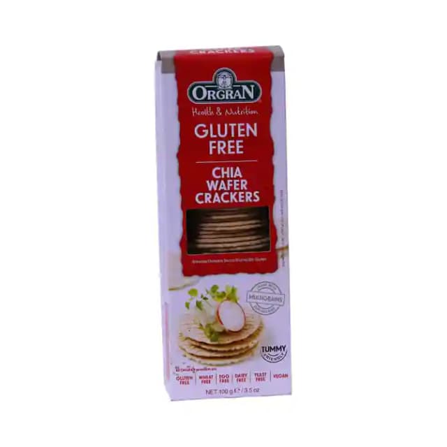 Orgran Chia Wafer Crackers (1 Box Of 100 gm Snacks)