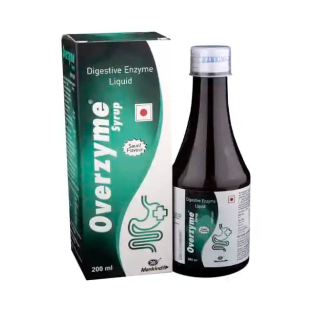 Overzyme Syrup Saunf (1 Bottle of 200 ml Syrup)