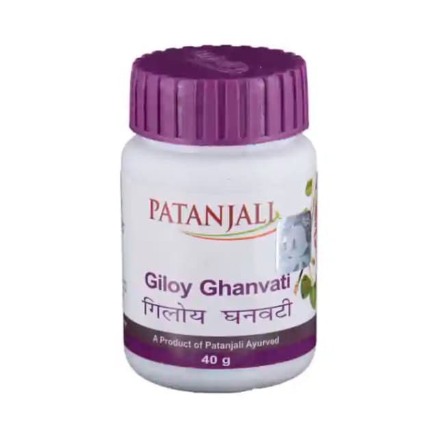 Patanjali Ayurveda Giloy Ghan Vati (1 Bottle of 40 gm tablets)