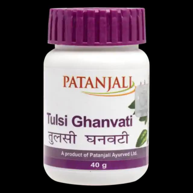 Patanjali Ayurveda Tulsi Ghanvati (1 Bottle of 40 gm tablets)