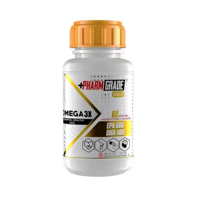 Pharmgrade Gold Omega 3X Softgel (1 Bottle of 60 soft gelatin capsules)