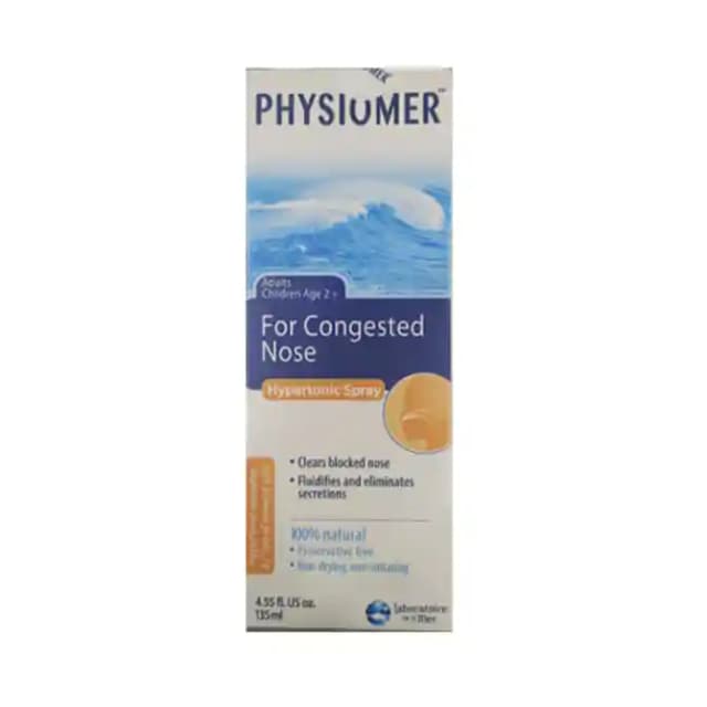 Physiomer Hypertonic Nasal Spray (1 Bottle of 135 ml Nasal Spray)