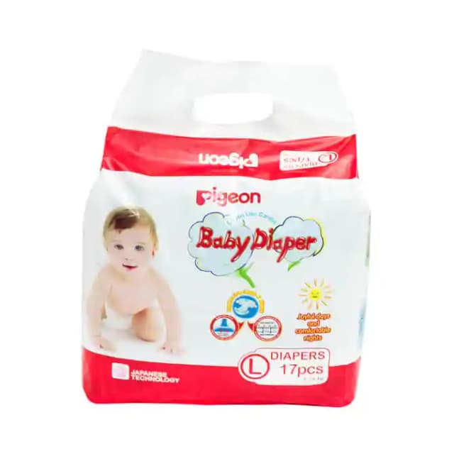 Pigeon Baby Diaper Large (1 Packet Of 17 pieces)