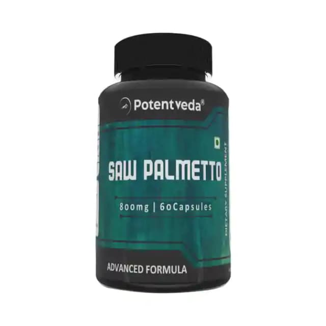 Potentveda Saw Palmetto 800mg (1 Bottle of 60 capsules)