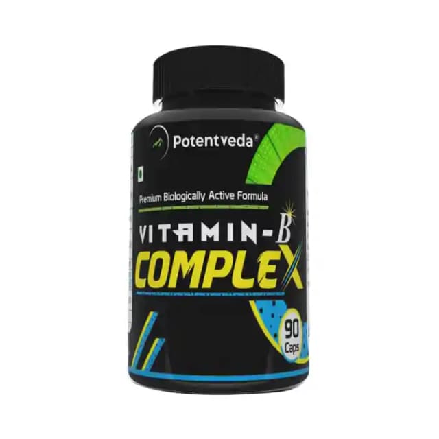 Potentveda Vitamin B Complex (1 Bottle of 90 capsules)