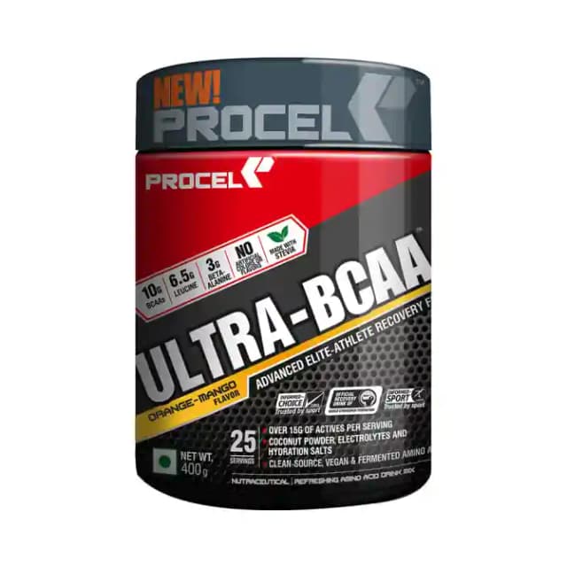 Procel Ultra BCAA Powder Orange Mango (1 Jar Of 400 gm Powder)