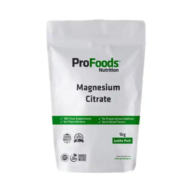 ProFoods Magnesium Citrate Powder (1 Packet Of 1 kg Powder)