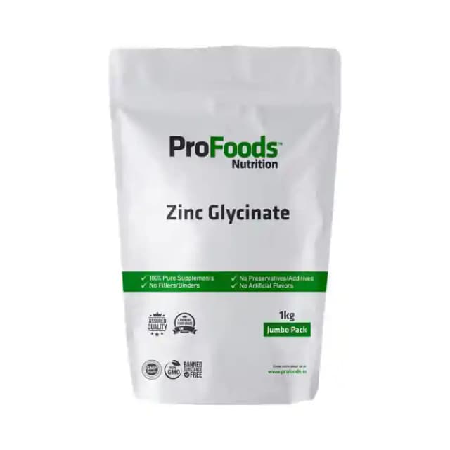 ProFoods Zinc Glycinate Powder (1 Packet Of 1 kg Powder)