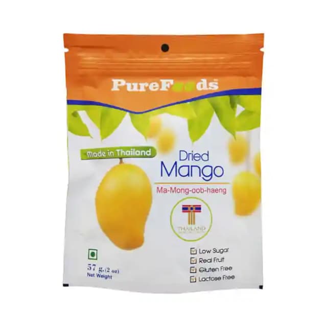 PureFoods Dried Mango Gluten Free (1 Packet Of 57 gm Dry Fruits)