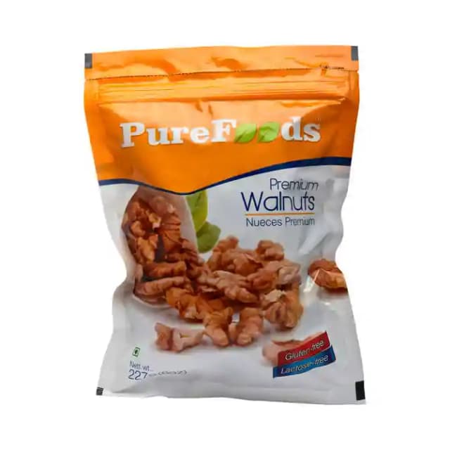 PureFoods Premium Walnuts (1 Packet Of 227 gm Dry Fruits)