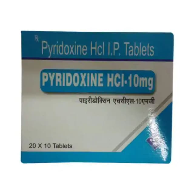 Pyridoxine Hcl 10mg (1 Strip Of 10 tablets)